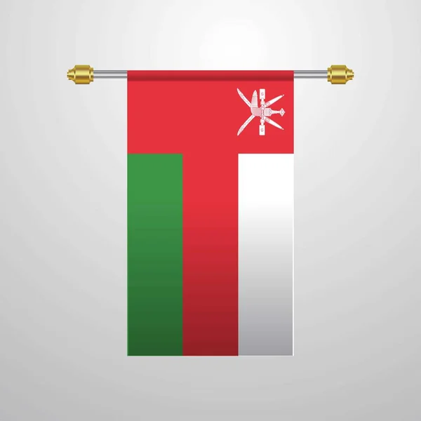 Оман Висить Прапор Векторні Ілюстрації — стоковий вектор