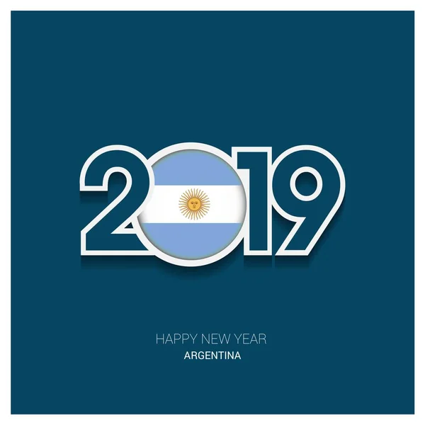 2019 Tipografía Argentina Feliz Año Nuevo Antecedentes — Archivo Imágenes Vectoriales