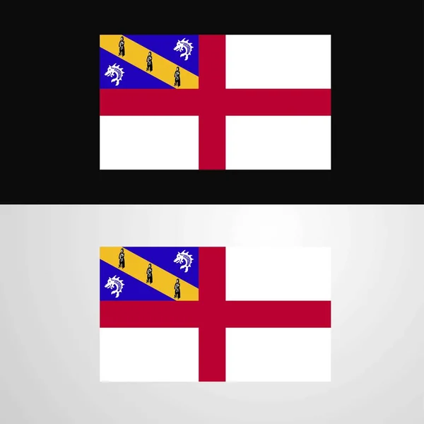 Conception Bannière Herm Flag — Image vectorielle