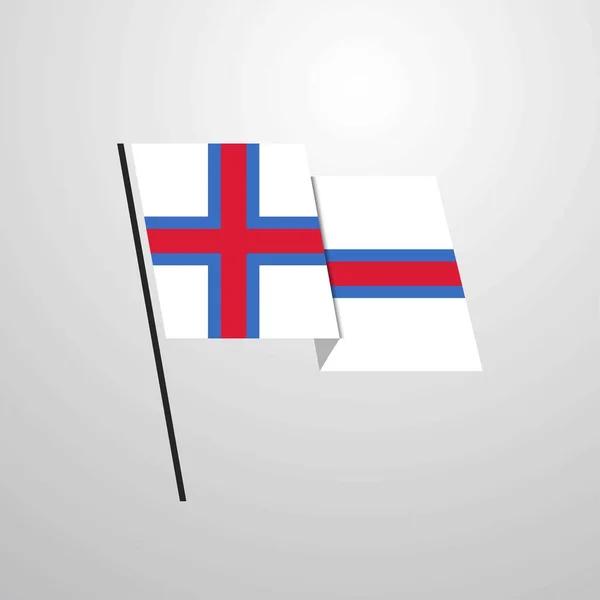Illustrazione Vettoriale Icona Bandiera Isole Faroe — Vettoriale Stock