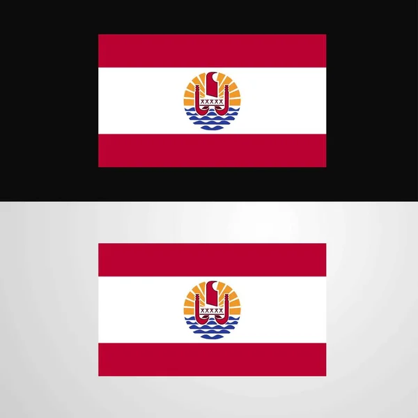Polinesia Francesa Bandera Diseño Bandera — Archivo Imágenes Vectoriales