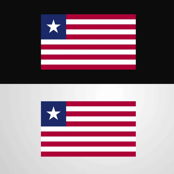 Liberia Flag Banner Design — Stock Vector