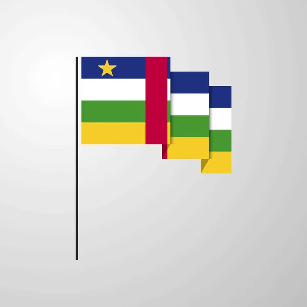 Zentralafrikanische Republik Schwenkt Flagge Kreativen Hintergrund — Stockvektor