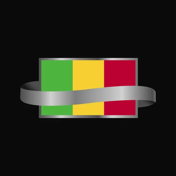 Bandeira Mali Design Banner Fita —  Vetores de Stock