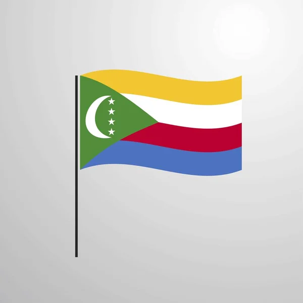 República Democrática Del Congo Ondeando Bandera — Vector de stock
