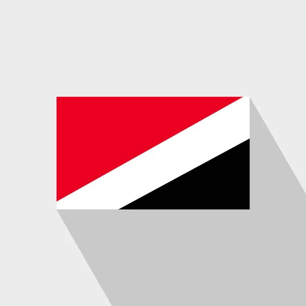 Principado Bandeira Sealand Vetor Design Long Shadow — Vetor de Stock