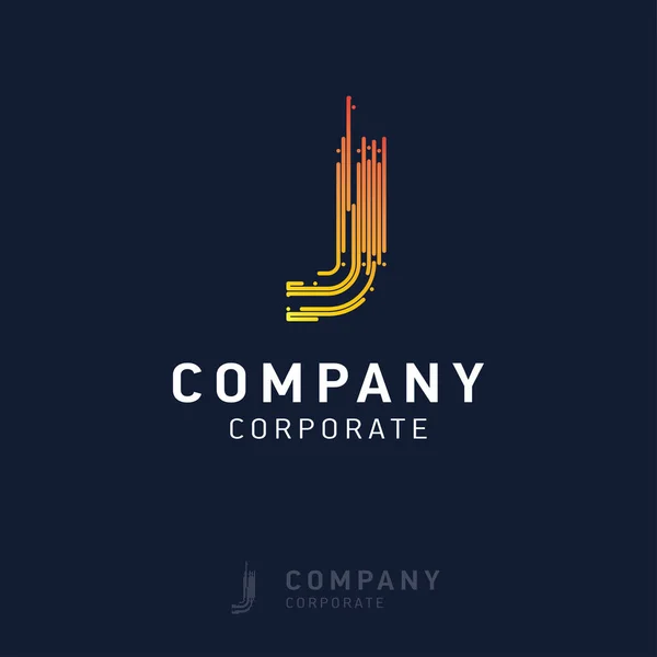 Şirket Logo Tasarım Kartvizit Vektör Ile — Stok Vektör