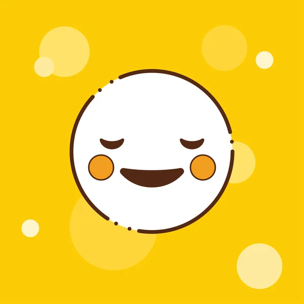 Sonrisa Emoji Icono Diseño Vector — Vector de stock