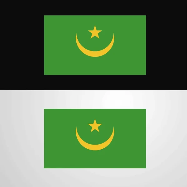 Mauritania Bandera Diseño Banner — Vector de stock