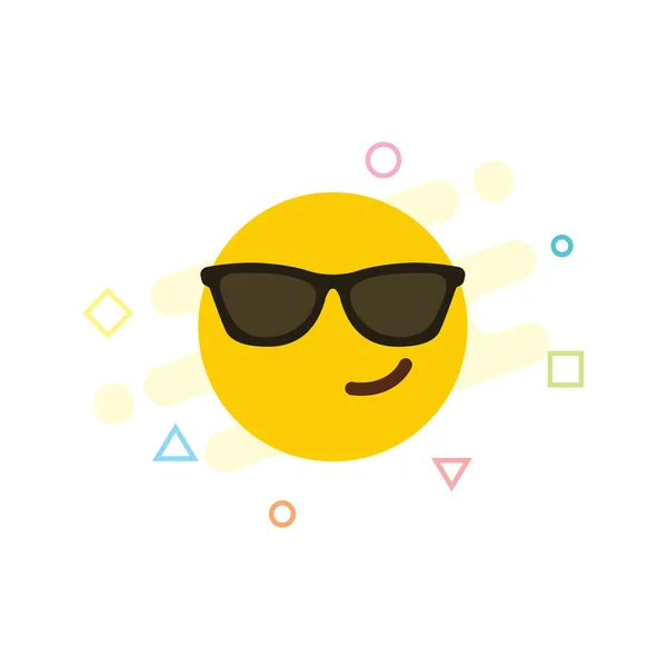 Attitude Emoji Icon Design Colorful Vector Illustration — Stock Vector