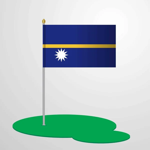 Bandeira Nauru Pólo Ilustração Vetorial — Vetor de Stock
