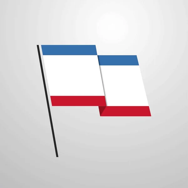 Ilustrasi Vektor Ikon Bendera Krimea - Stok Vektor