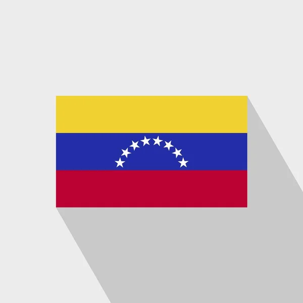 Venezuela Bandera Long Shadow Vector Diseño — Archivo Imágenes Vectoriales