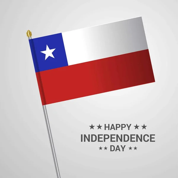 День Незалежності Чилі Друкарські Дизайн Векторний Прапор — стоковий вектор