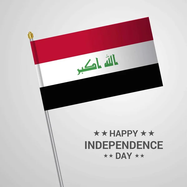 Iraq Independence Day Typographic Design Flag Vector — Stock Vector