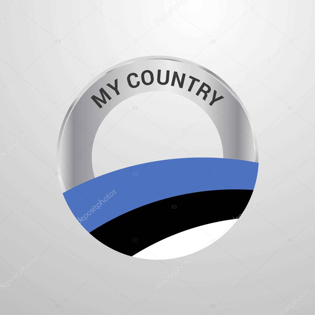 Estonia My Country Flag badge
