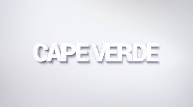 Cape Verde, metin tasarım. hat. Tipografi poster. Duvar kağıdı arka plan olarak kullanılabilir