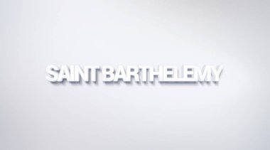 Saint Barthelemy, metin tasarım. hat. Tipografi poster. Duvar kağıdı arka plan olarak kullanılabilir