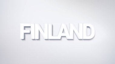 Finlandiya, metin tasarım. hat. Tipografi poster. Duvar kağıdı arka plan olarak kullanılabilir
