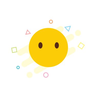Üzgün emoji simgesi tasarım, renkli vektör çizim