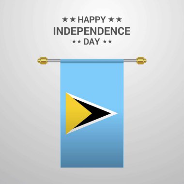 Saint Lucia bağımsızlık bayrak arka plan asılı day
