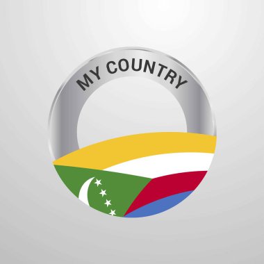 Demokratik Cumhuriyeti Kongo My ülke bayrağı rozeti