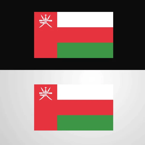 Projekt Banera Flaga Omanu — Wektor stockowy