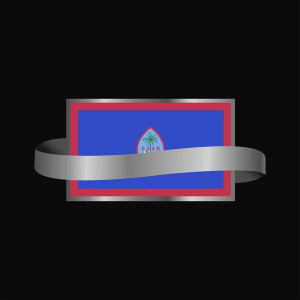 Guam Flaggenband Banner Design — Stockvektor