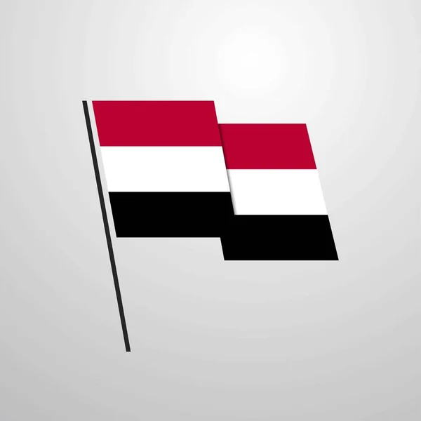 Yemen Icono Bandera Vector Ilustración — Archivo Imágenes Vectoriales