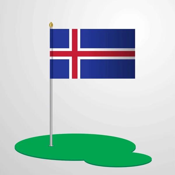 冰岛旗子旗子旗子波兰人 向量例证 — 图库矢量图片