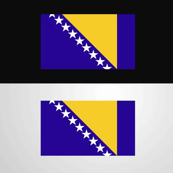 Flaggen Design Bosnien Und Herzegowina — Stockvektor
