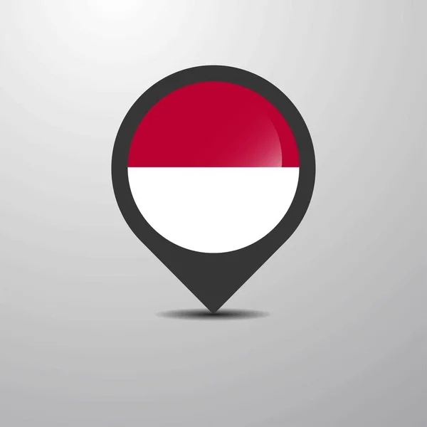 Indonésie Carte Pin Illustration Vectorielle — Image vectorielle