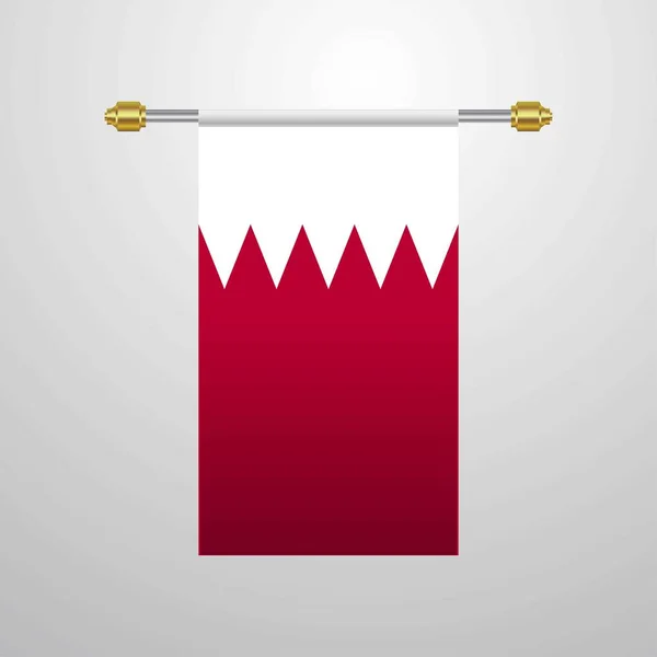 Флаг Бахрейна Векторная Иллюстрация — стоковый вектор