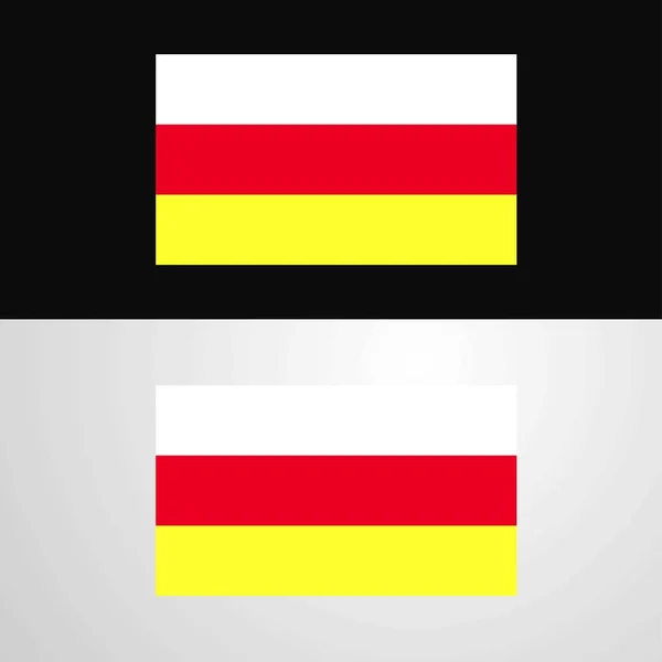 Diseño Bandera Osetia Del Norte — Archivo Imágenes Vectoriales