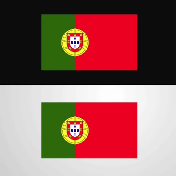 Portugal Flag Banner Design — Stock Vector