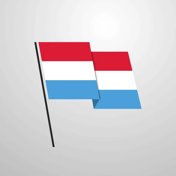 Luxemburgo Icono Bandera Vector Ilustración — Archivo Imágenes Vectoriales