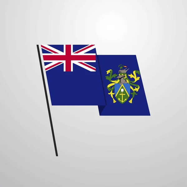 Pitcairn Islnand Vlag Pictogram Vectorillustratie — Stockvector