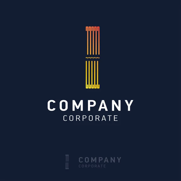 Logo Tasarım Kartvizit Vektör Ile Şirket — Stok Vektör