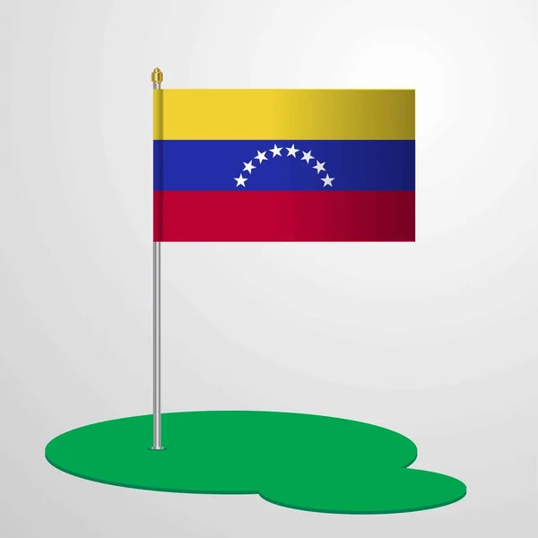 Venezuela Fahnenmast Vektordarstellung — Stockvektor