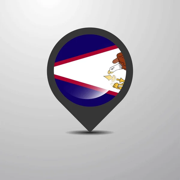 American Samoa Map Pin, vector illustration