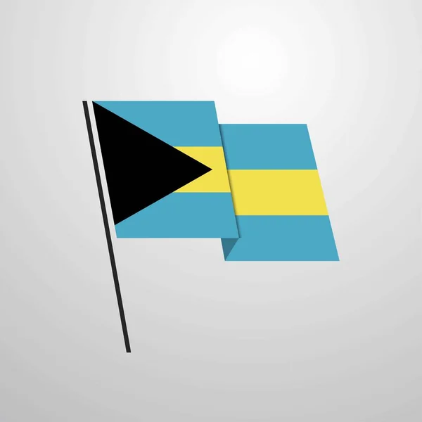 Bahamas Flagga Icon Vektorillustration — Stock vektor