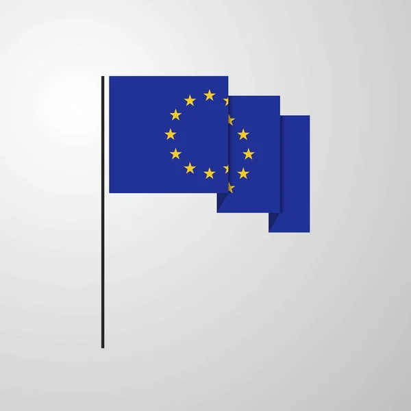 Європейський Союз Махає Прапором — стоковий вектор