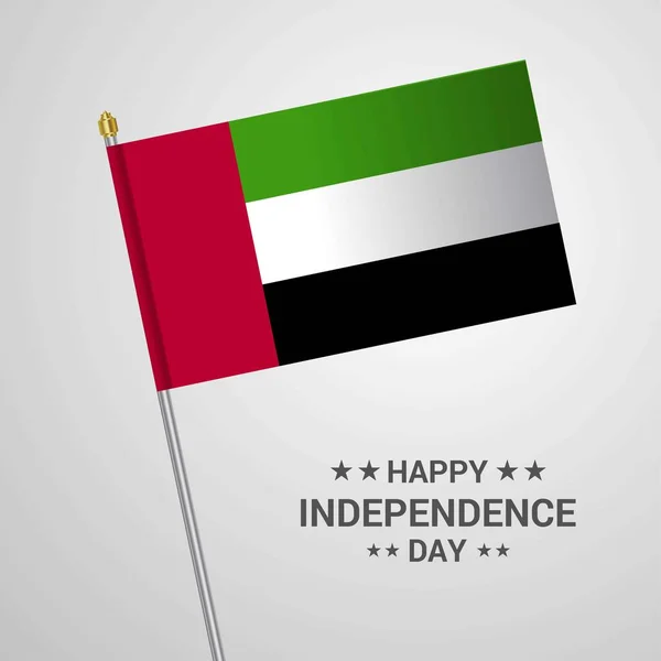 Uae Independence Day Typographic Design Flag Vector — Stock Vector