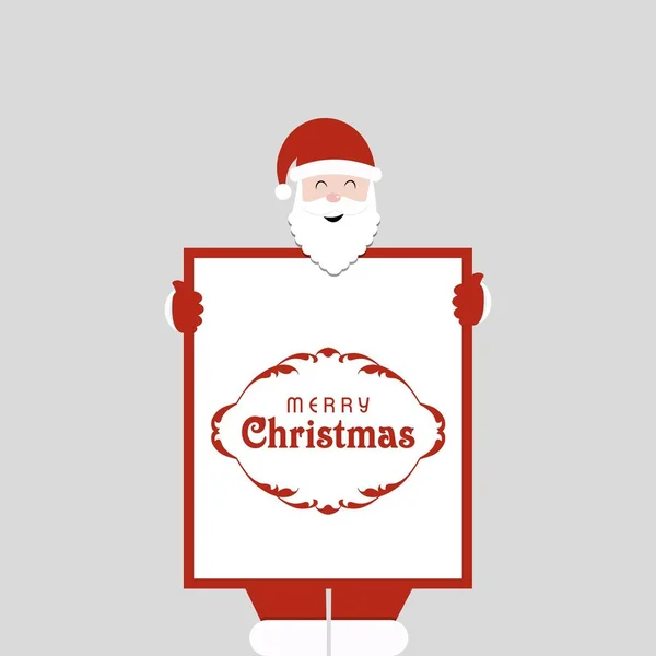 Merry Christmas Typografi Med Santa Klausul Och Kreativ Design Vektor — Stock vektor