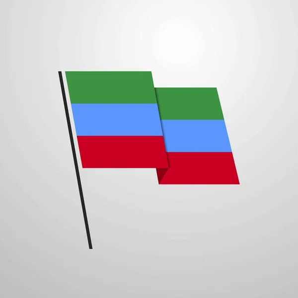 Dagestanische Flagge Symbol Vektor Illustration — Stockvektor