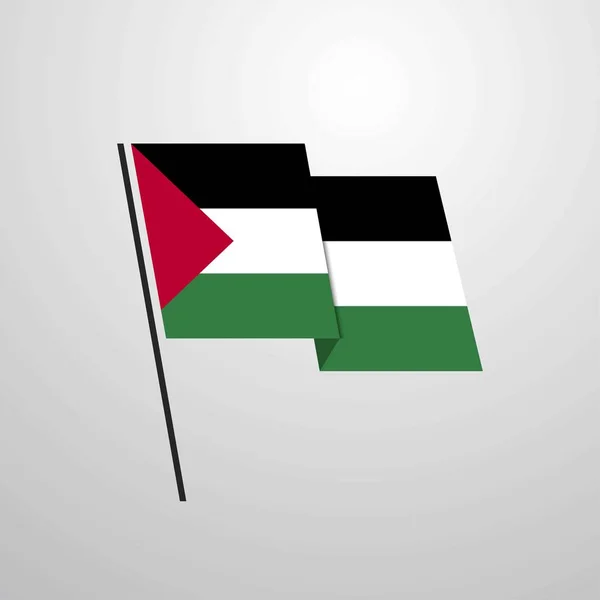 Palestina Vlag Pictogram Vectorillustratie — Stockvector