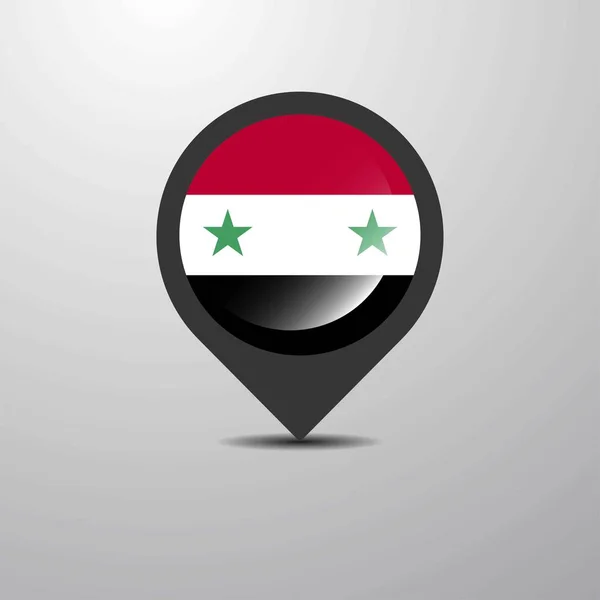 Syria Map Pin Vektorillustration — Stockvektor