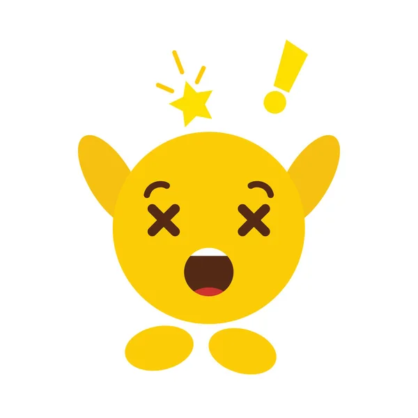 Symboldesign Für Tote Emojis Bunte Vektorillustration — Stockvektor