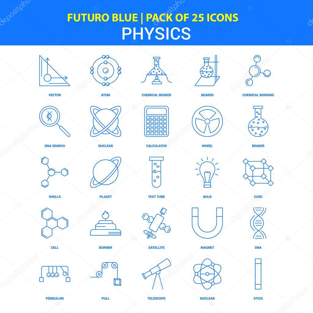 Physics Icons - Futuro Blue 25 Icon pack