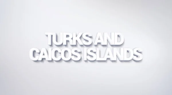 Islas Turcas Caicos Diseño Texto Caligrafía Cartel Tipografía Utilizable Como — Foto de Stock